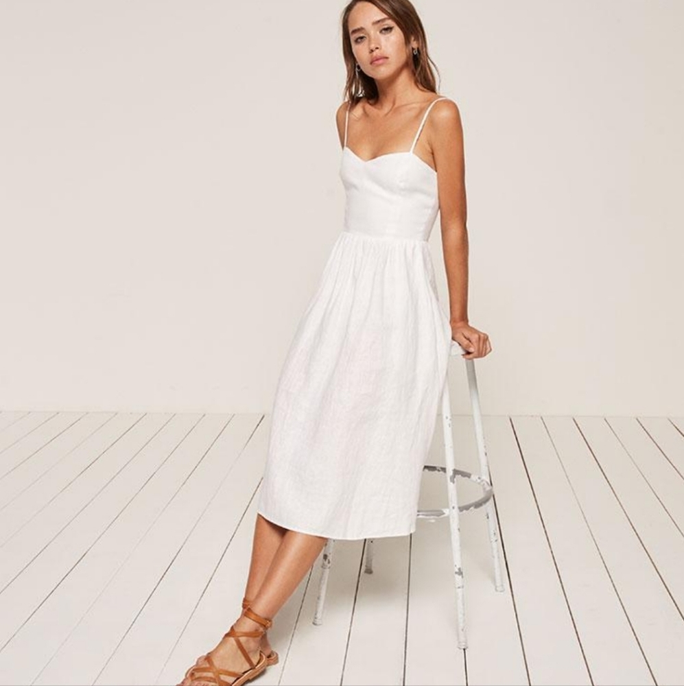 Reformation Olivia Dress in White